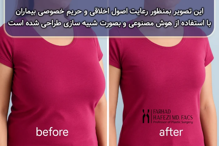 عکس قبل و بعد از ماموپلاستی